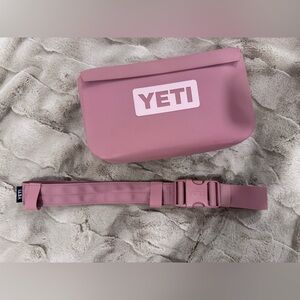 YETI sandstone pink sidekick dry 3L Gear case with crossbody strap.